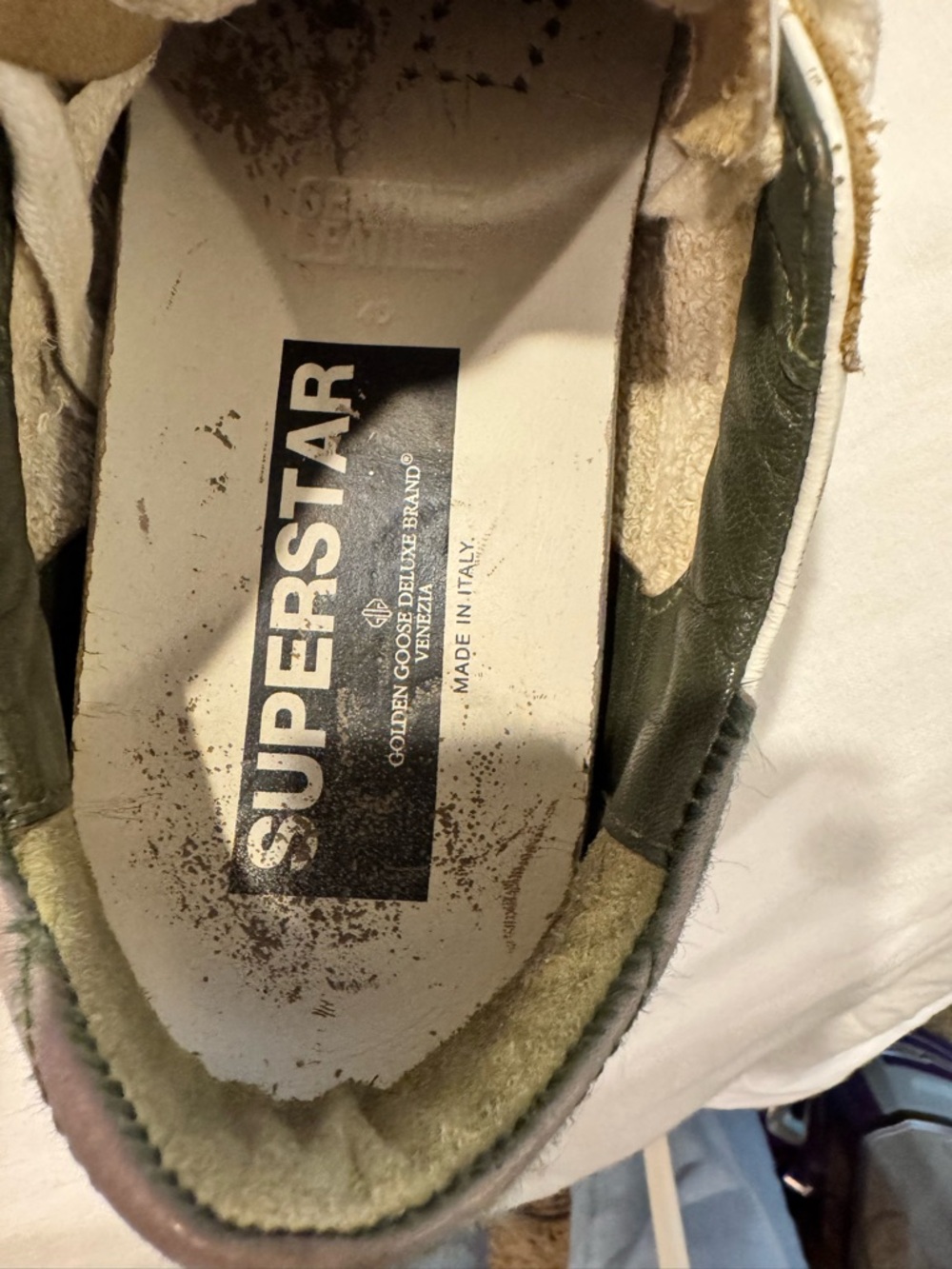 Golden Goose White Sneakers with Brown Star - Picture 3 of 3